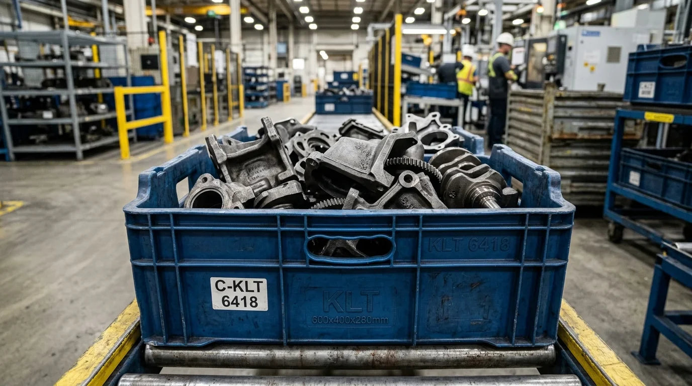 50 Kg Kapasiteli Çift Duvarlı C-KLT Plastik Kasaların Döküm Otomotiv Parçalarındaki Rolü