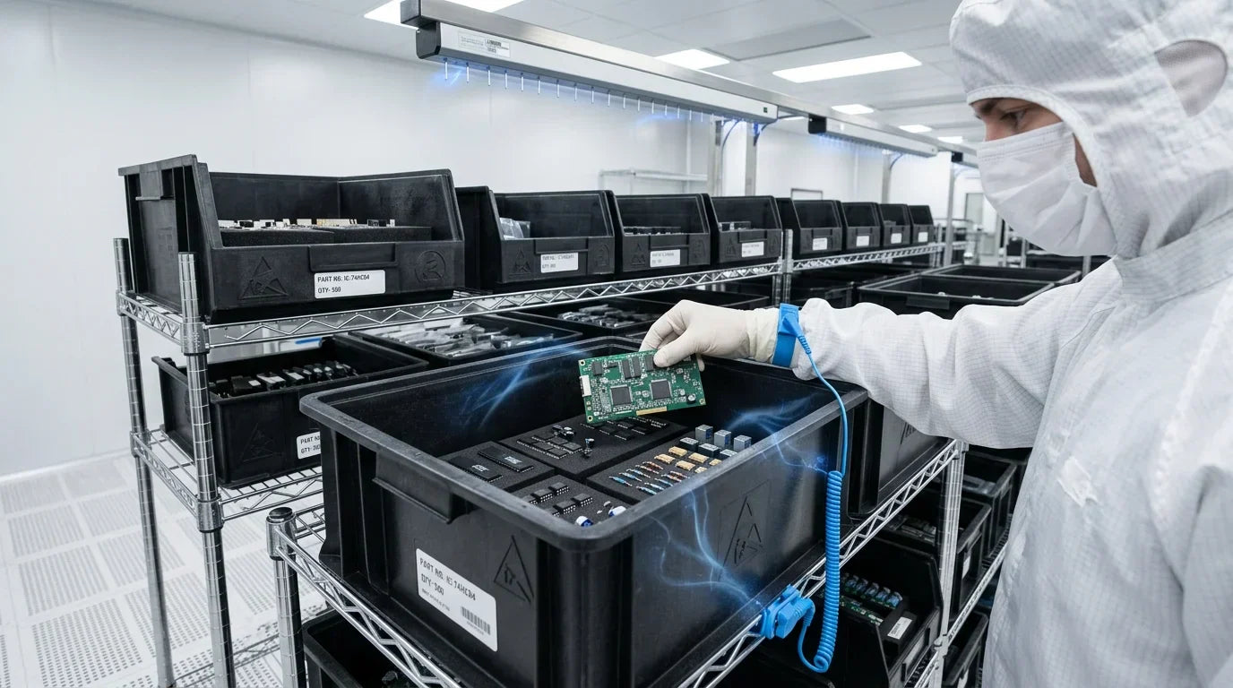 ESD Korumalı Anti-Statik Yarı İletken ve Elektronik Komponent Plastik Kutuları