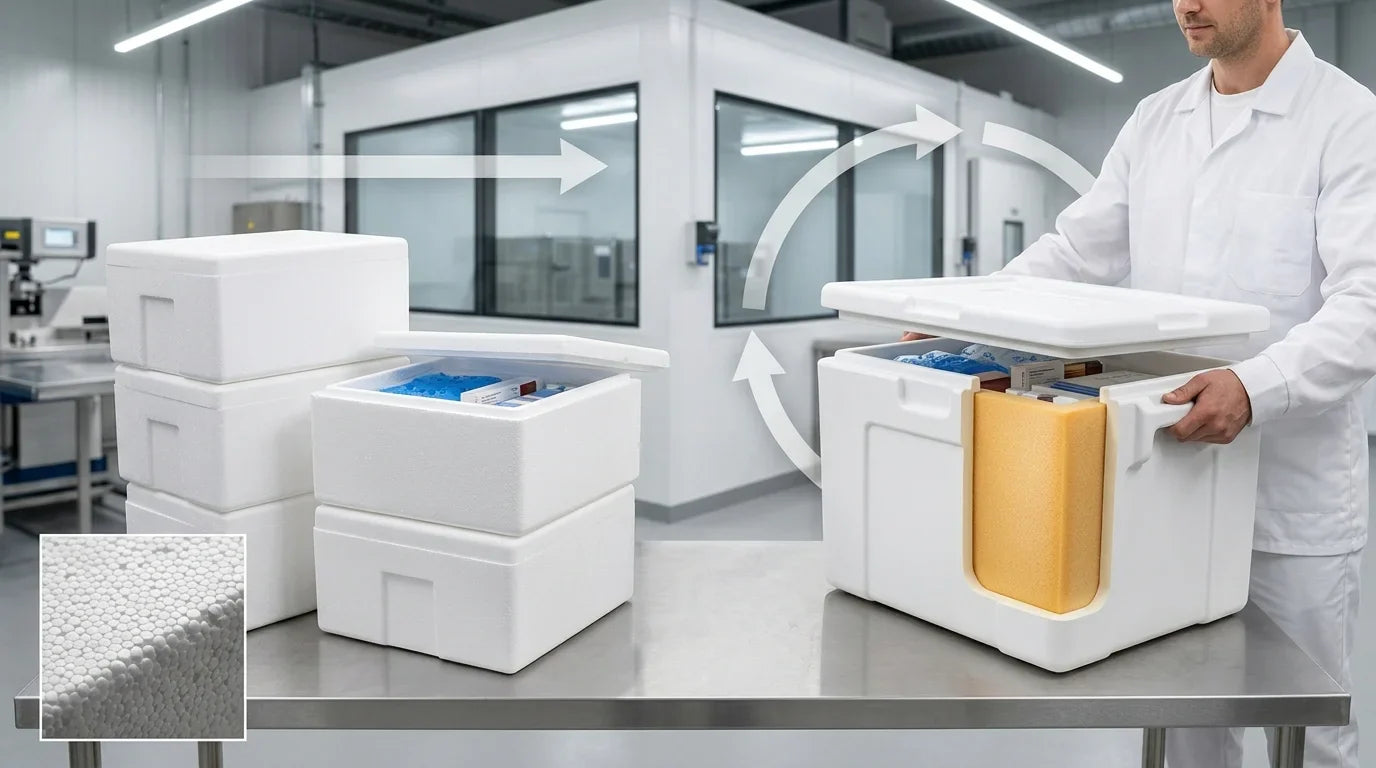 İlaç Soğuk Zinciri ve Cerrahi Medikal Aletler İçin Termal Yalıtımlı Plastik Kutular