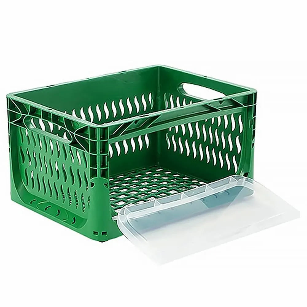 Yandan Kapaklı Delikli Plastik Kasa 40x30x22 cm