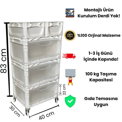 Tekerlekli Dolap 3R