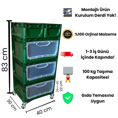 Tekerlekli Dolap 3R