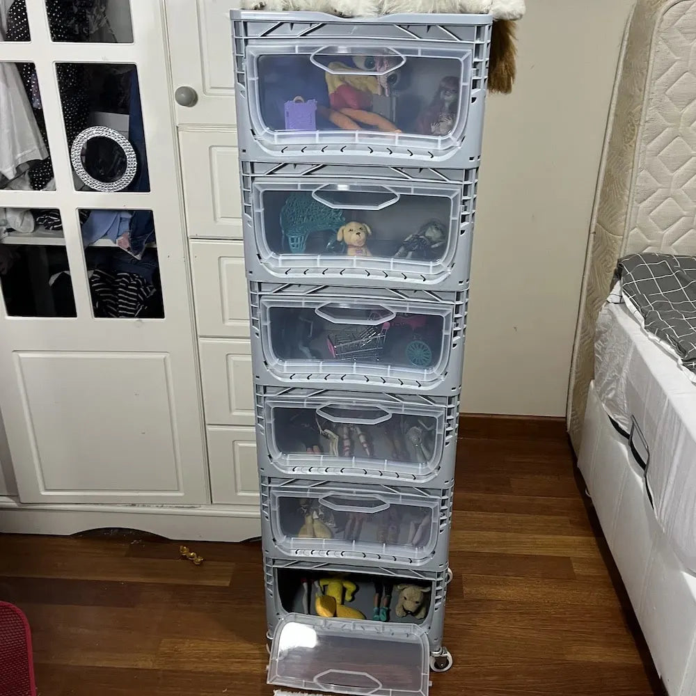 Yandan Kapaklı Plastik Kasa 40x30x22 cm