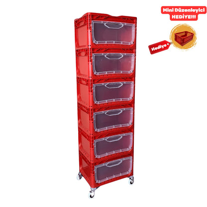 Yandan Kapaklı Plastik Kasa 40x30x22 cm