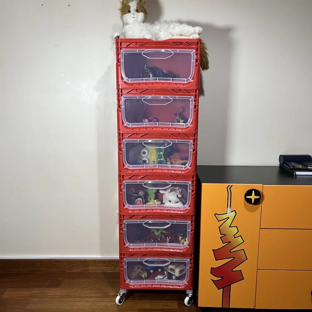 Yandan Kapaklı Plastik Kasa 40x30x22 cm