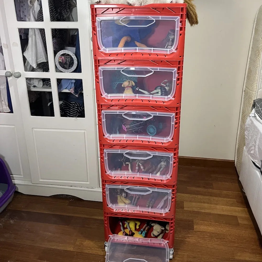 Yandan Kapaklı Plastik Kasa 40x30x22 cm