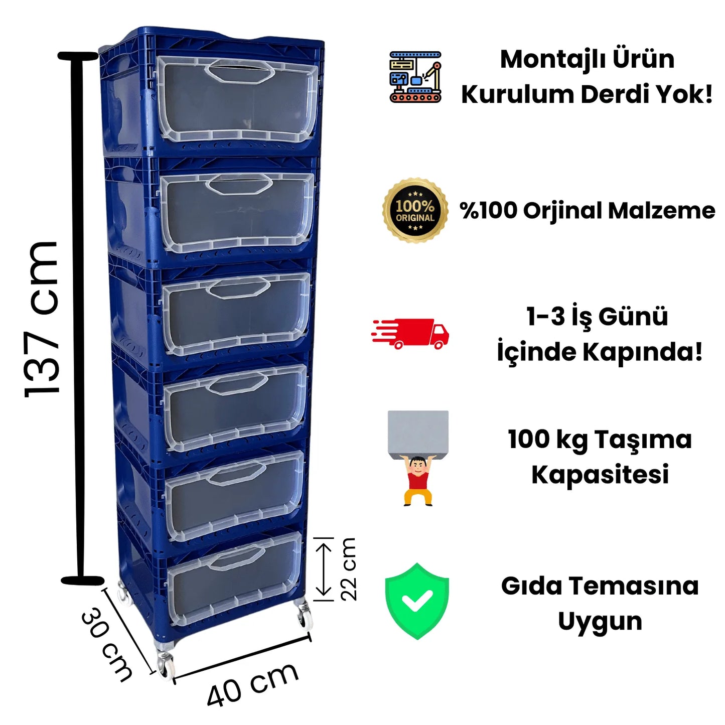 Tekerlekli Dolap 6R