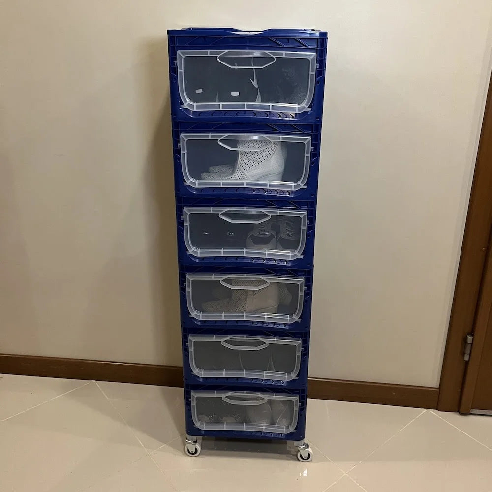 Yandan Kapaklı Plastik Kasa 40x30x22 cm