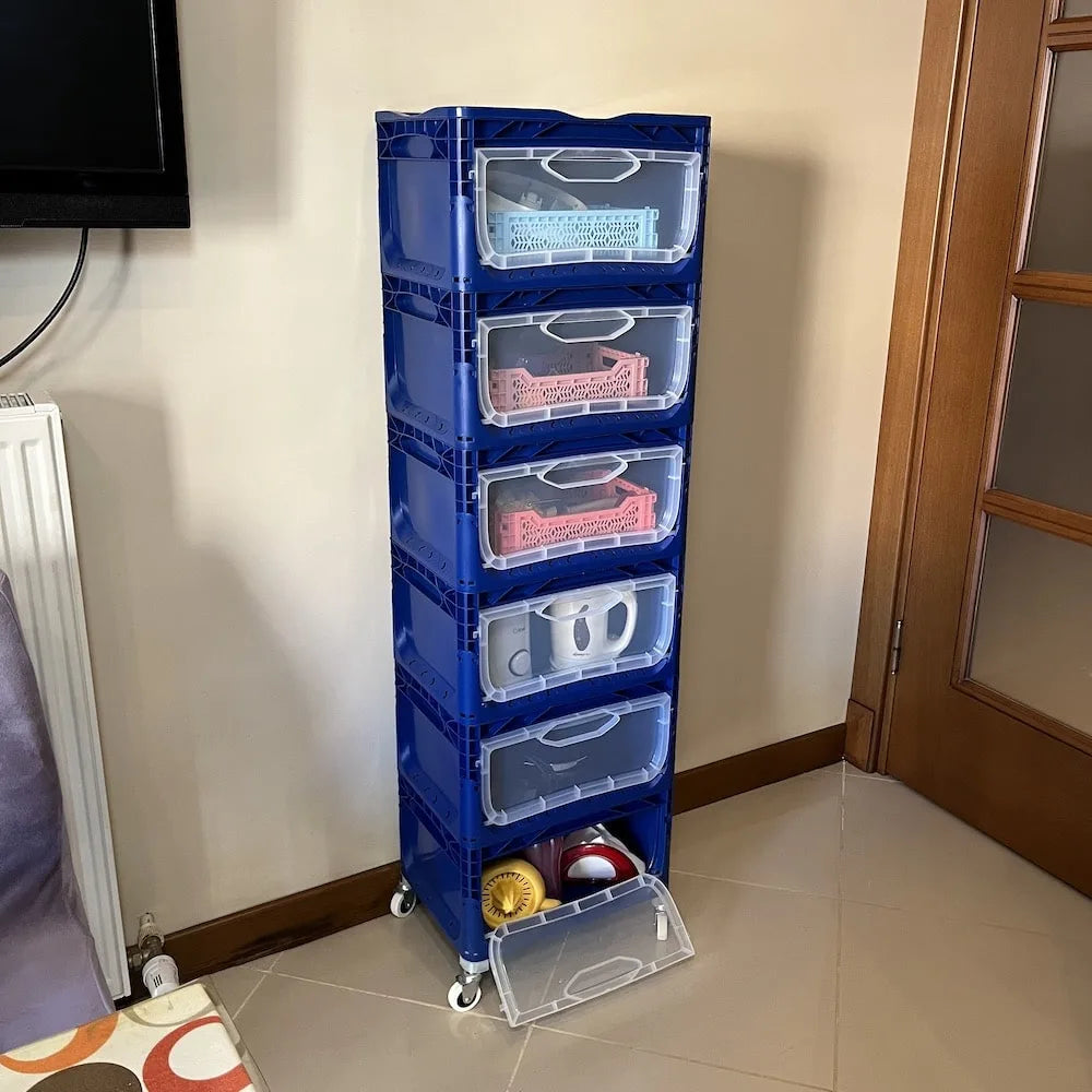 Yandan Kapaklı Plastik Kasa 40x30x22 cm