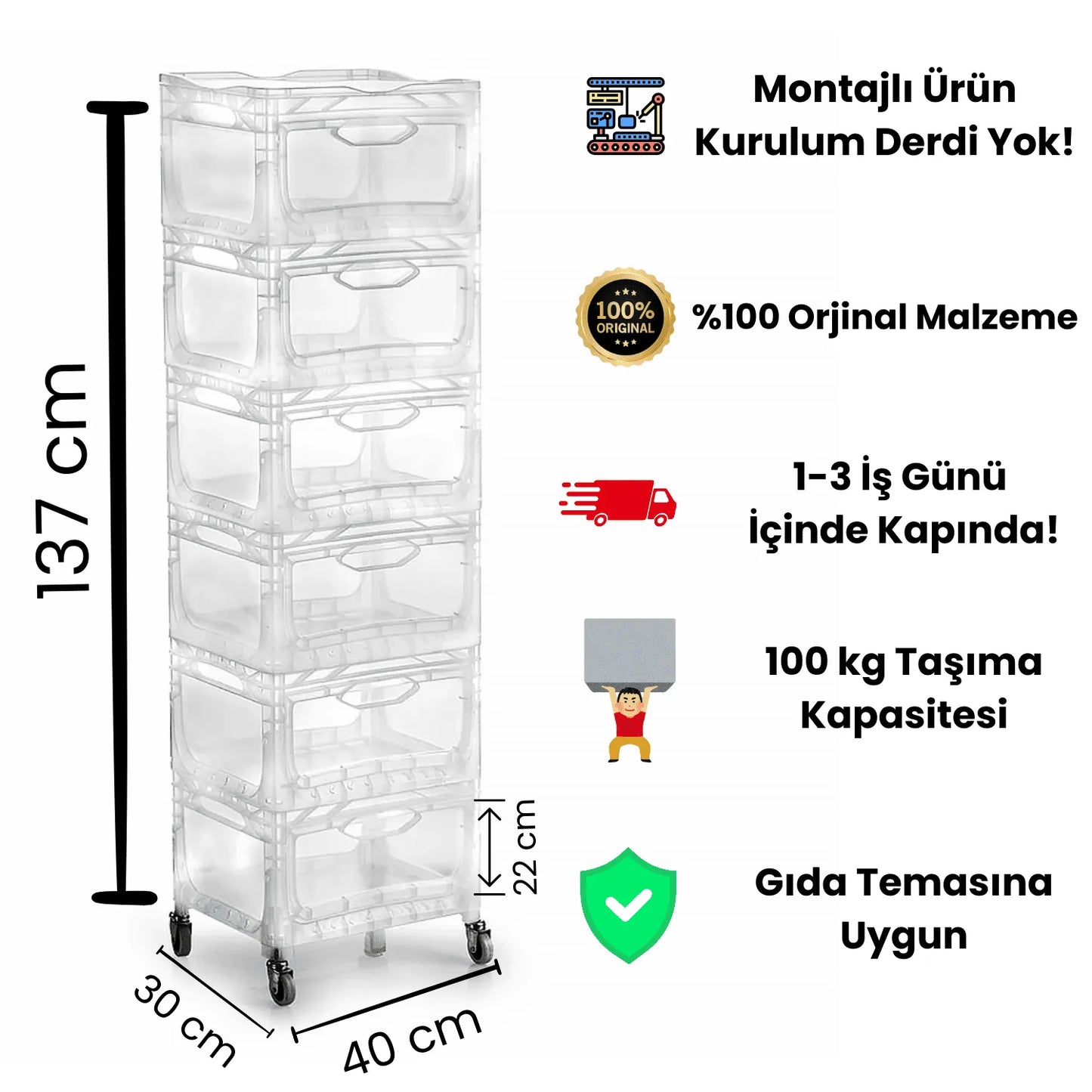 Tekerlekli Dolap 6R