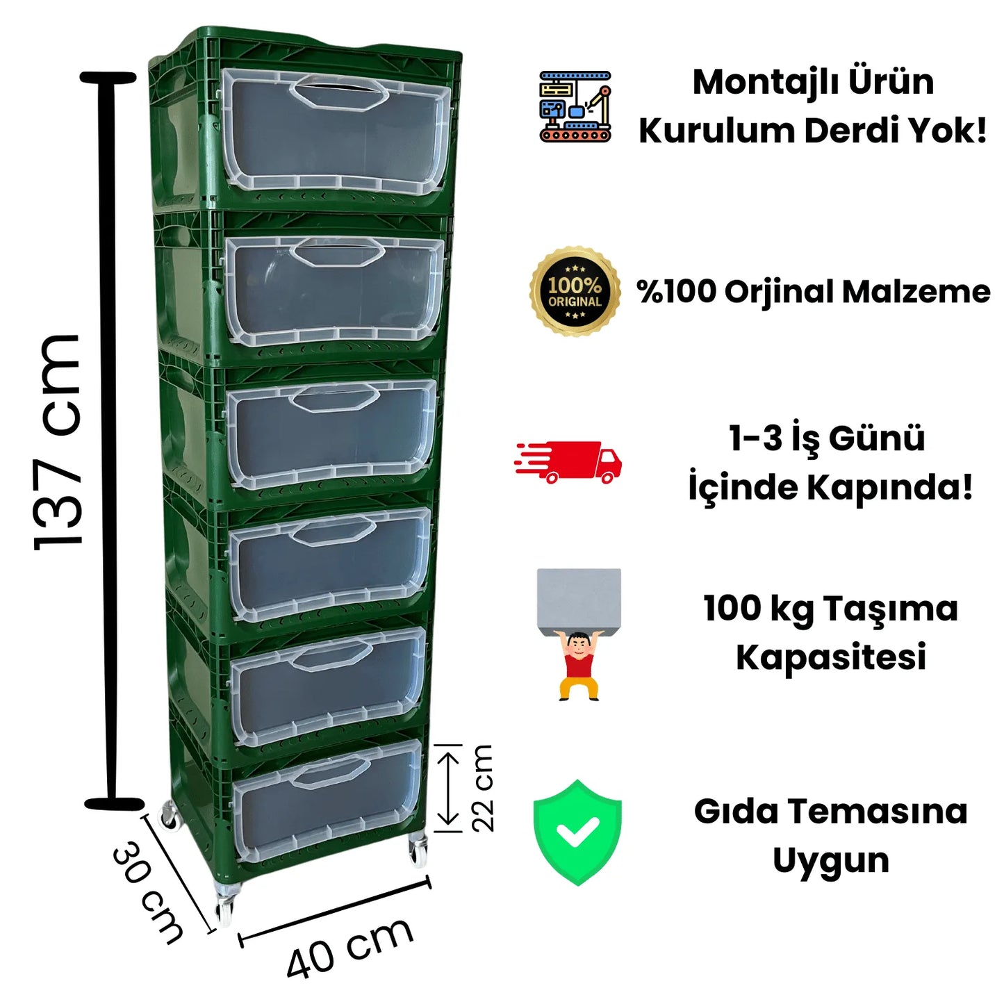 Tekerlekli Dolap 6R