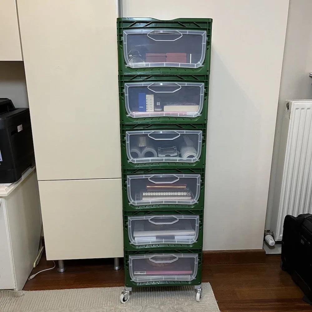 Yandan Kapaklı Plastik Kasa 40x30x22 cm