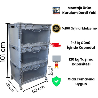 XL Tekerlekli Dolap 3R