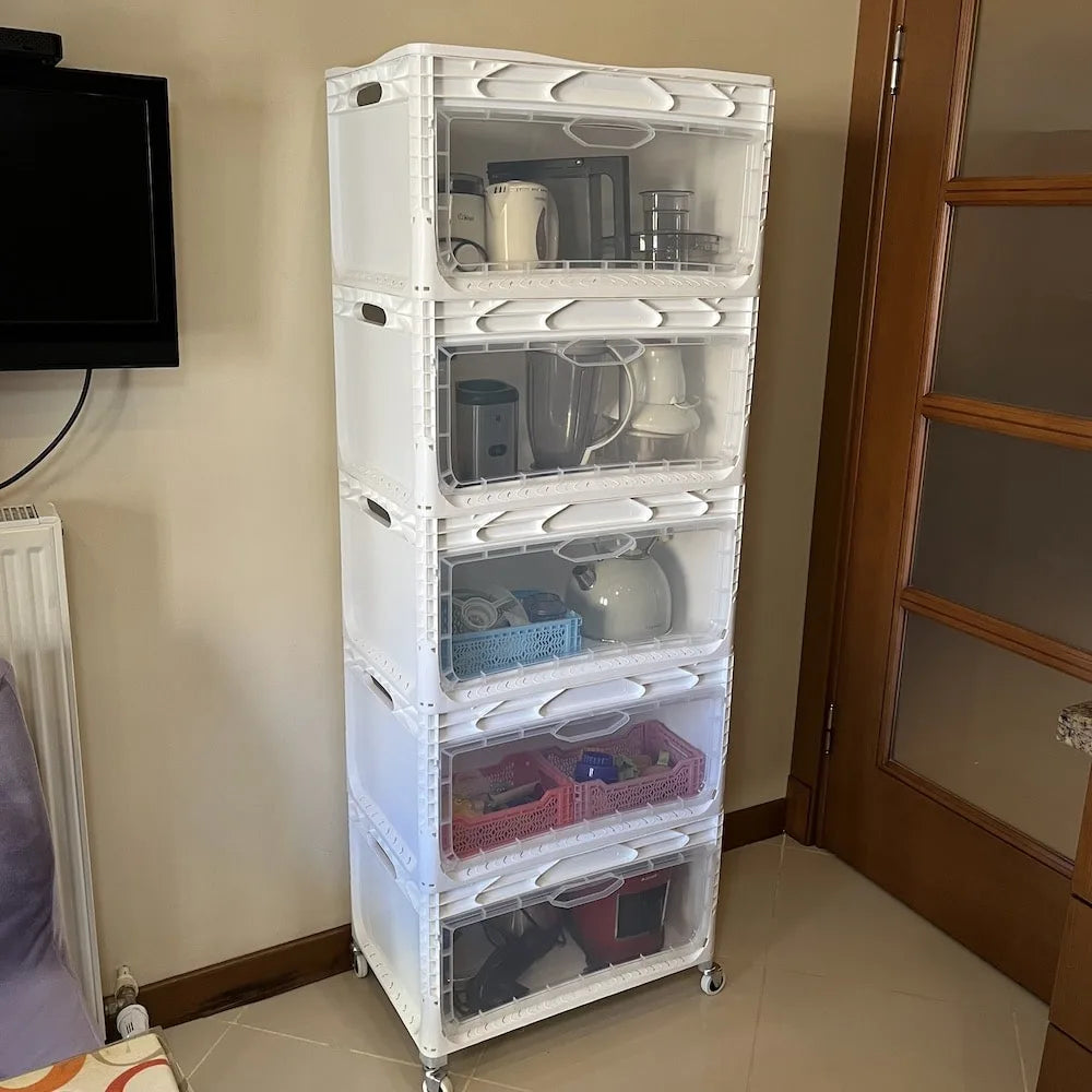 Yandan Kapaklı Plastik Kasa 60x40x32 cm