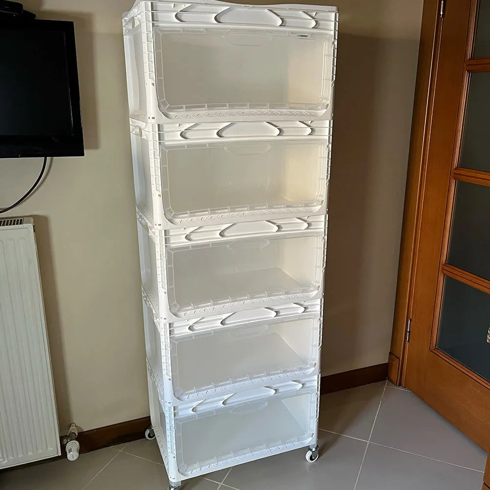 Yandan Kapaklı Plastik Kasa 60x40x32 cm