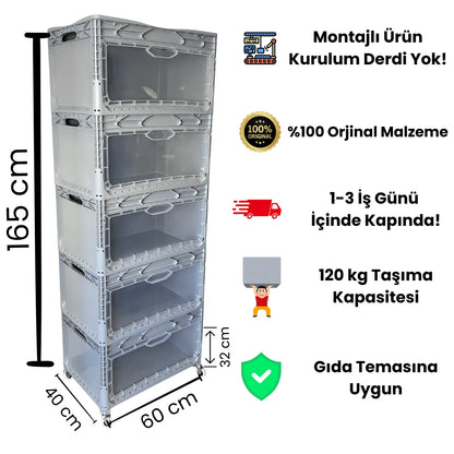 XL Tekerlekli Dolap 5R