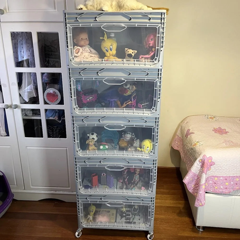 Yandan Kapaklı Plastik Kasa 60x40x32 cm