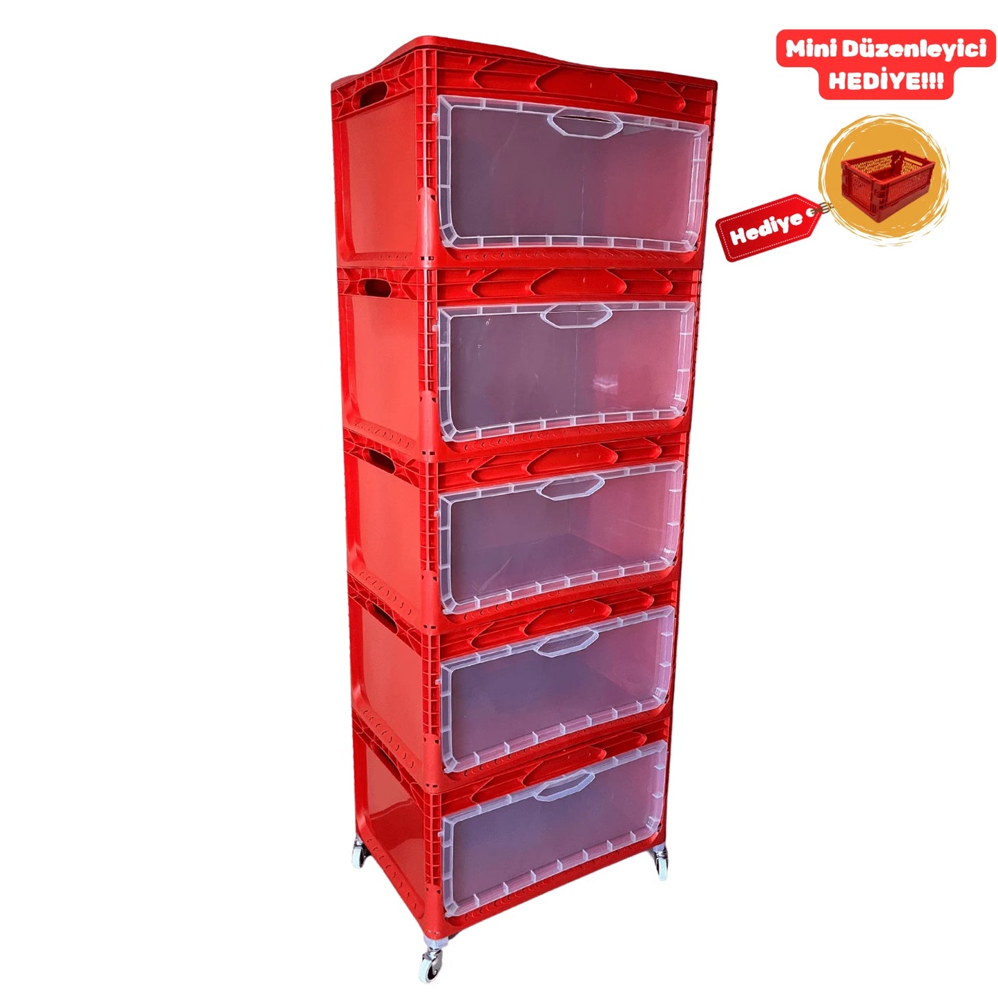 Yandan Kapaklı Plastik Kasa 60x40x32 cm