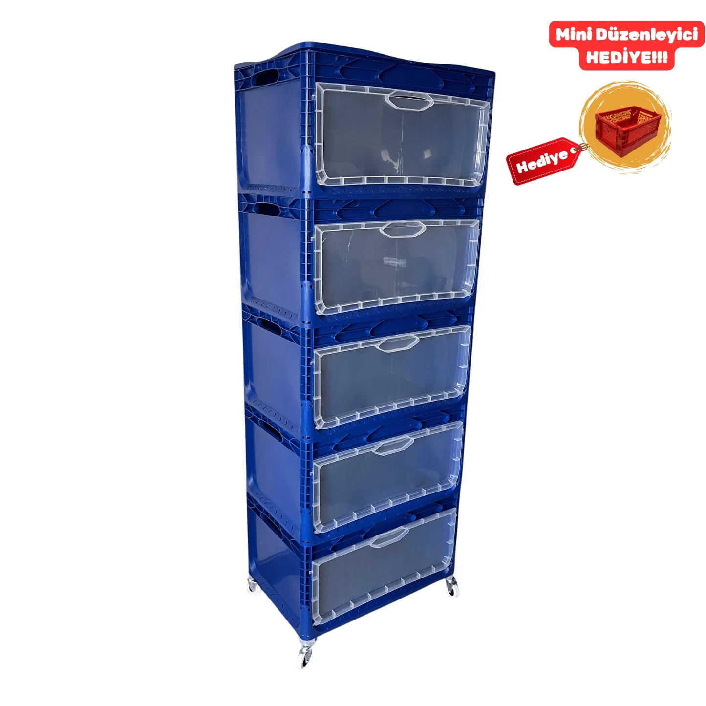 Yandan Kapaklı Plastik Kasa 60x40x32 cm