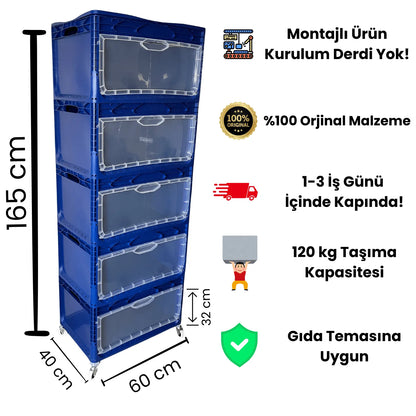 XL Tekerlekli Dolap 5R