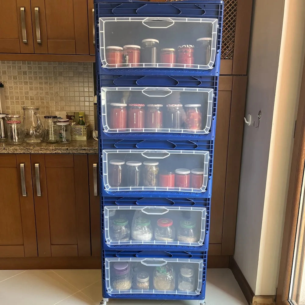 Yandan Kapaklı Plastik Kasa 60x40x32 cm