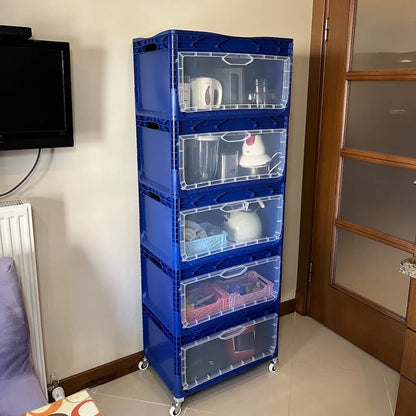 Yandan Kapaklı Plastik Kasa 60x40x32 cm