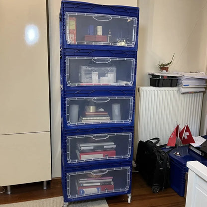 Yandan Kapaklı Plastik Kasa 60x40x32 cm