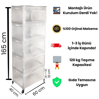 XL Tekerlekli Dolap 5R