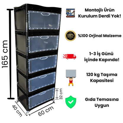 XL Tekerlekli Dolap 5R