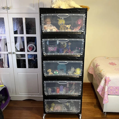 Yandan Kapaklı Plastik Kasa 60x40x32 cm