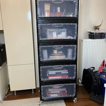 Yandan Kapaklı Plastik Kasa 60x40x32 cm